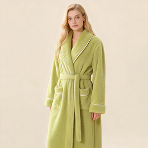 <span class=keywords><strong>Peignoir</strong></span> en polaire double face épais de couleur unie pour femme, <span class=keywords><strong>homme</strong></span> et couple, modèle extérieur, automne-hiver, <span class=keywords><strong>taille</strong></span> plus <span class=keywords><strong>grande</strong></span> - Product Image 6