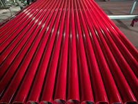 Tuyau rond en acier au carbone galvanisé rouge ERW pour système de protection incendie, tuyau EMT certifié KS