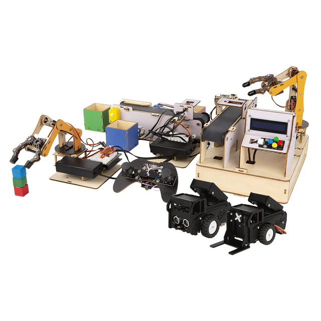 Smart Factory Education Set Wood Eco Friendly Kid Adults School Programmable Learning Equipment Started DIY Stem Kit for Arduino