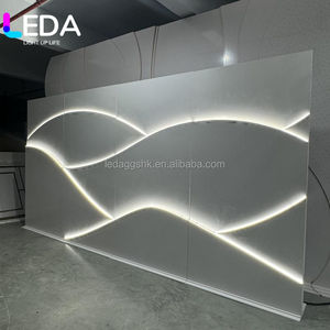 Fondo acrílico cuadrado blanco para decoración de eventos clásicos LEDA, soporte para fondo de boda para decoración de fiestas - Product Image 1