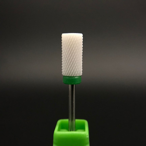 Punte per fresa in ceramica per rimozione rapida di acrilico e gel duro, punte piatte a barilotto grande per manicure e pedicure - Product Image 6