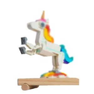 145PCS Pink Rainbow Unicorn Baustein Sets kompatibel 31140 Modell Kit 3D DIY Legoings Sets Puzzle Spielzeug besten Geschenke für Mädchen