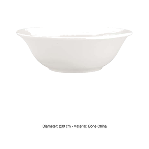 Bol à salade Delta en porcelaine fine 23 cm Flared Gural -6 - Product Image 3