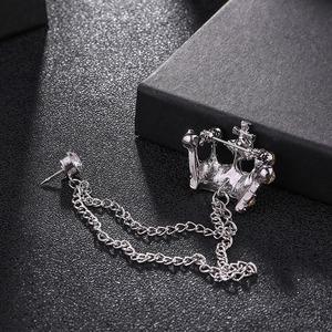Broche Vintage <span class=keywords><strong>de</strong></span> Corona Real con Borla <span class=keywords><strong>de</strong></span> Circonita Cúbica Brillante y Cadena, Insignias Metálicas, Broches <span class=keywords><strong>de</strong></span> Moda para Hombres, Traje <span class=keywords><strong>de</strong></span> Boda, Esmoquin - Product Image 3