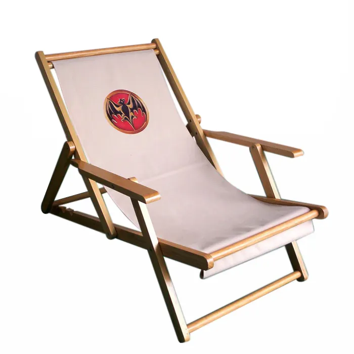 Chaise de plage pliable en bois pour l'extérieur Bacardi