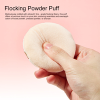Éponge de maquillage LMLTOP, douce, moelleuse, en flocage, pour poudre libre, lavable, ronde, kit de poudre de fond de teint, JJF24