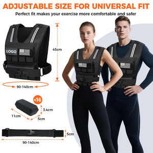 Multifunctional Adjustable Weighted Vest for Core <b>Strength</b> <b>Training</b> Weighted Exercise Tactical Weight Vest Fitness <b>Training</b> - Product Image 2