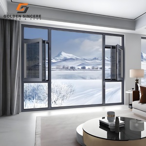 Fenêtre en aluminium inclinable et tournante à coupure thermique à économie d'énergie GS pour les régions froides - Product Image 6