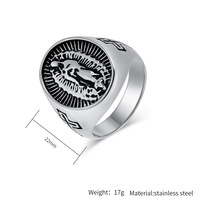 Maßgefertigter Jungfrau Maria Religiöser Ring Vintage Edelstahl Schmuck Graviertes Kreuz Siegelring für Männer Christliches Geschenk