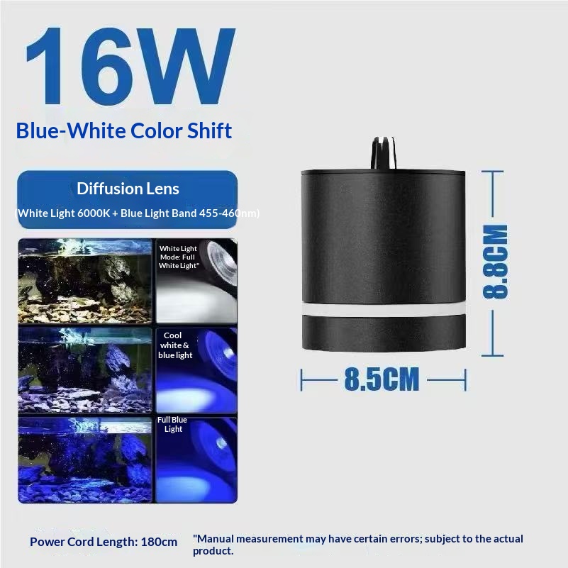 Cabezal de lámpara azul-blanco de 16W