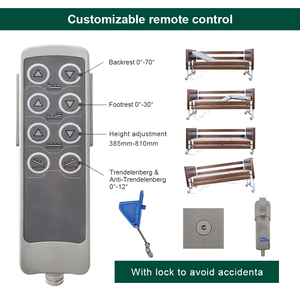 Cama Eléctrica Ajustable para Cuidado en el Hogar, para Personas Obesas, Ancianas y con Discapacidad, IEC 60601, Cama de Madera para Cuidado en el Hogar y Hospital - Product Image 5