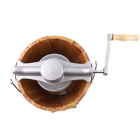 Professional Customization Manual Wooden Bucket with Handle Homemade Soft Healthy Ice Cream Ice-Cooling Ice Cream Maker