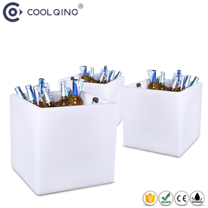 RGB Changing <strong>LED</strong> <strong>Lighted</strong> Square Plastic <strong>Ice</strong> <strong>Bucket</strong> Nightclub Bar &amp; Party Bulk Beverage Tubs for Night Entertainment - Product Image 3