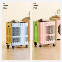 UFORU Vente en gros Panier à linge en plastique à roulettes de grande capacité portable coloré pour salle de bain