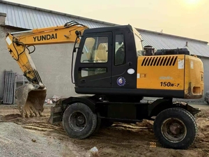 Excavadora de cadenas Hyundai 150W-7 original usada con motor, caja de cambios, bomba y PLC - ¡Oferta económica! - Product Image 2