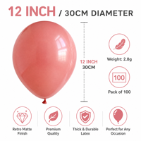 Ballons en latex rétro vintage de 12 pouces, ballons rétro en gros, globos, ballons pour la décoration de fêtes et de mariages