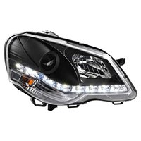 Feux de voiture pour VW Polo, projecteur de phare LED, lentille, 2005-2010, Vento, signal dynamique, phare DRL, accessoires automobiles