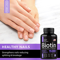 DUOZI OEM Capsules de biotine et de collagène pour adultes, soin de la peau, des cheveux et des ongles, 2 capsules par jour, 60 capsules/flacon