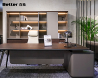 Nouvelle Table de Direction Minimaliste 2026 – Matériau en Bois Écologique Amélioré, Durable et Imperméable pour Bureaux et Immeubles de Bureaux
