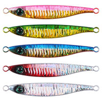 Leurre de pêche en métal pour sardines 40g/60g/80g, 98mm-124mm, à coulée rapide, en alliage de plomb, avec hameçons en option, pour la pêche en mer et en bateau