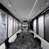 Dalles de pierre frittée en quartz artificiel poli à veines, grand format 800x2600x9mm, haute qualité, pour revêtement de sol