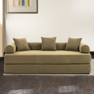 Convertible <b>Sofa</b> <b>Bed</b> Queen Folding Floor Couch Corduroy Fold Out Couch <b>Bed</b> Sleeper Mattress Boneless <b>Sofa</b> Comfy Lounge Loveseat - Product Image 1