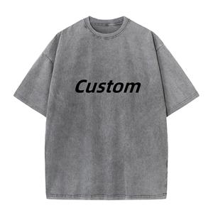 230Gティーンエイジャー女性ワークアウト服3Dプリントヴィンテージウォッシュ通気性TシャツファムプラスサイズアスレチックウェンTシャツブラン - Product Image 1