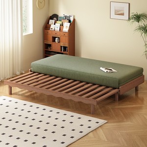 Sofá Cama Plegable Tatami, Cama Deslizante y Telescópica de Madera Encerada Blanca, Multifuncional Telescópica de Doble Uso - Product Image 2