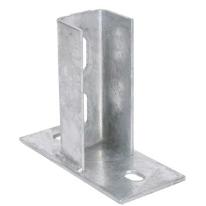 Hot Dip Galvanized Steel <strong>Post</strong> Base <strong>Brackets</strong> <strong>for</strong> Solar Panel Mounting <strong>on</strong> Ground and <strong>Concrete</strong> Pier Rooftop Systems - Product Image 1