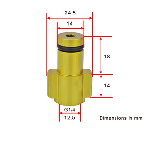 Mingou Aluminum Car Washer Nozzle G1/4 12.5mm Yellow <b>Sandblasting</b> Spray Gun For Vehicle Cleaning - Product Image 1