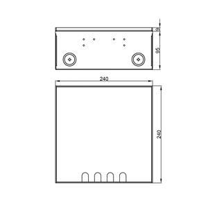 Caja de Conexiones Comercial para Piso con Tomacorrientes de 16A y Puertos de Datos RJ45 para Oficinas Inteligentes - Product Image 5