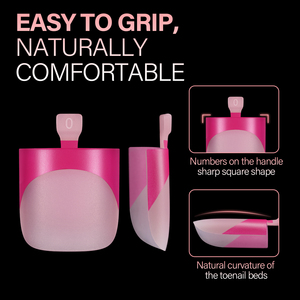 Faux <span class=keywords><strong>ongles</strong></span> de pieds press-on 5 couleurs naturelles, pointe française, brillants, couleurs fluorescentes, imperméables, pour usage quotidien - Product Image 3