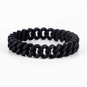 Bracelet en silicone arc-en-ciel torsadé en forme de torsades de pâte frites, bijou de mode pour hommes et femmes adultes - Product Image 5