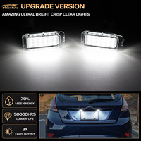 2 pièces de feux de plaque d'immatriculation Canbus blancs, 18 lampes LED pour Ford Focus Fiesta Mondeo MK4 Mk5 Kuga Galaxy S-max C-max Mk2 MK3