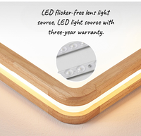 Lampe LED carrée contemporaine en fer forgé et acrylique, à changement de couleur, lumière chaude, respectueuse des yeux, télécommande, alimentation CA, indice IP66, pour chambre à coucher