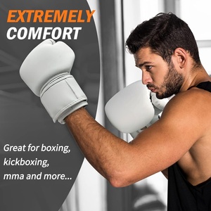 Guantes de Entrenamiento de Boxeo de 8oz, 10oz y 12oz, 5cm de Grosor, Absorción de Impactos para Boxeo, Muay Thai, Kickboxing, Sanda y Deportes de Combate - Product Image 5