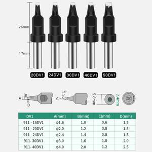 Puntas de Soldadura de Cobre sin Plomo para Robot de Soldadura Automática HANDIF Serie 911 de 150W, D/<span class=keywords><strong>DV1</strong></span>/DV2/PC, Calentamiento Rápido, 5 Piezas/Paquete - Product Image 2