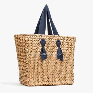 Bolsa de Playa Tejida Personalizada de Diseño Moderno y Sostenible, Hecha de Jacinto de Agua, con Dos Asas, Alta Calidad, Venta al por Mayor - Product Image 2