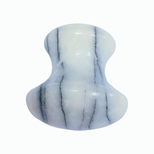 Outil de beauté en marbre blanc de Carrare naturel, fabriqué en Chine, en forme de champignon, pierre Gua Sha pour massage du visage. - Product Image 2