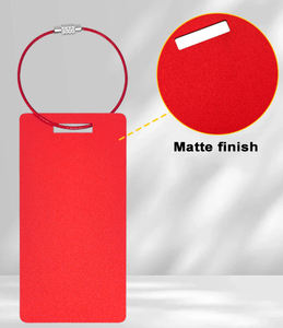 Porte-clés en métal pour bagages, étiquette de valise en aluminium, étiquette de bagage colorée, porte-carte avec boucle en acier inoxydable - Product Image 3