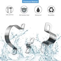 Collier de serrage en U robuste de 4 pouces - 2 trous, en acier inoxydable 304 - Support de fixation rigide en U pour tuyaux, diamètre intérieur 102 mm