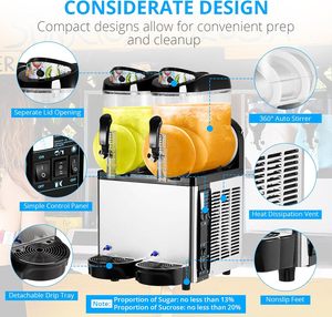 슬러시 머신 다이 키리 머신 상업용 더블 볼 냉동 음료 슬러시 머신 - Product Image 5