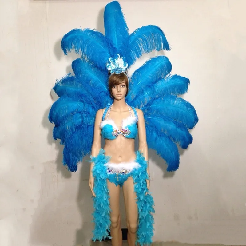 HOT peacock blue sexy samba costume/samba carnival costumes