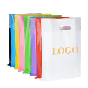 Groothandel Fabriek Prijs Gestanst Milieuvriendelijk Custom Ontwerp Winkelen Diepdruk Plastic Verpakking Zakken Met Logo