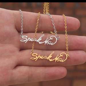 RFJEWEL 2024 Hot Singer Taylor stesso nome oro/argento placcato collana pendente in acciaio inossidabile - Product Image 4