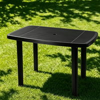Table, chaise et banc d'extérieur en polypropylène écologique, durable, résistant aux UV, 6 places, design minimaliste