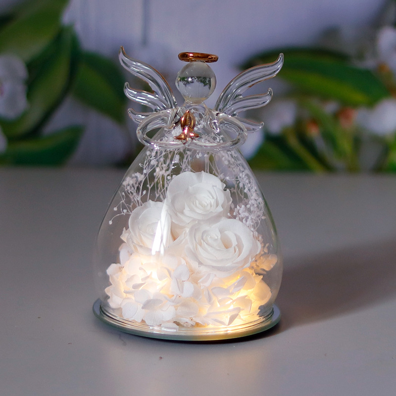 Three-pronged archangel three white 10*15cm with light