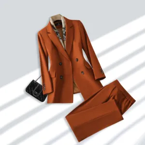 New Arrivals Ladies Elegant Solid Color Suits Set For Women Blazer And Pants Set Business Suits For Women