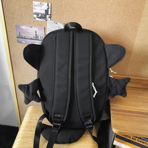 Shark Themed <b>Backpack</b> Women Lightweight 20L <b>School</b> Education Winter 2024 Solid Color Interior Zipper Pocket Shoulder Strap - Product Image 3