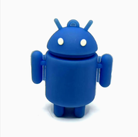 Precio barato Android Robot Pu juguete de espuma, logotipo personalizado en forma de bola antiestrés Robot